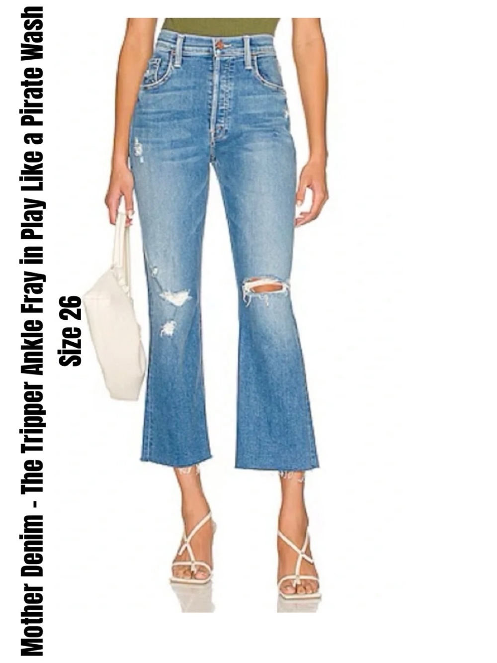 Mother Denim - The Tripper Ankle Fray in Play Like a Pirate Wash Size 26